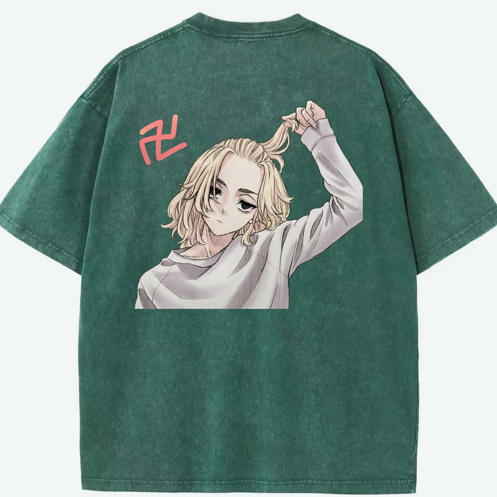 （画像用） 東京リベンジャーズ Tokyo Revengers 綿100% ヴィンテージ風 半袖Tシャツ（背面プリント）